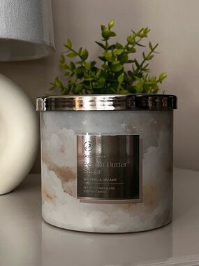 NWT Goose Creek 3 Wick Candle, Peanut Butter Sugar Scent